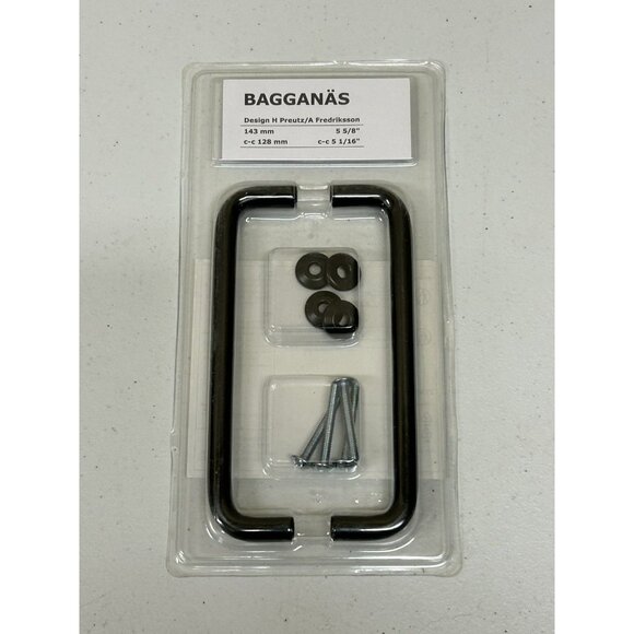 Brand New IKEA BAGGANAS Black 2 Pack Handle 143 Mm (5 5/8 ") Pack Of 4 - Picture 4 of 5